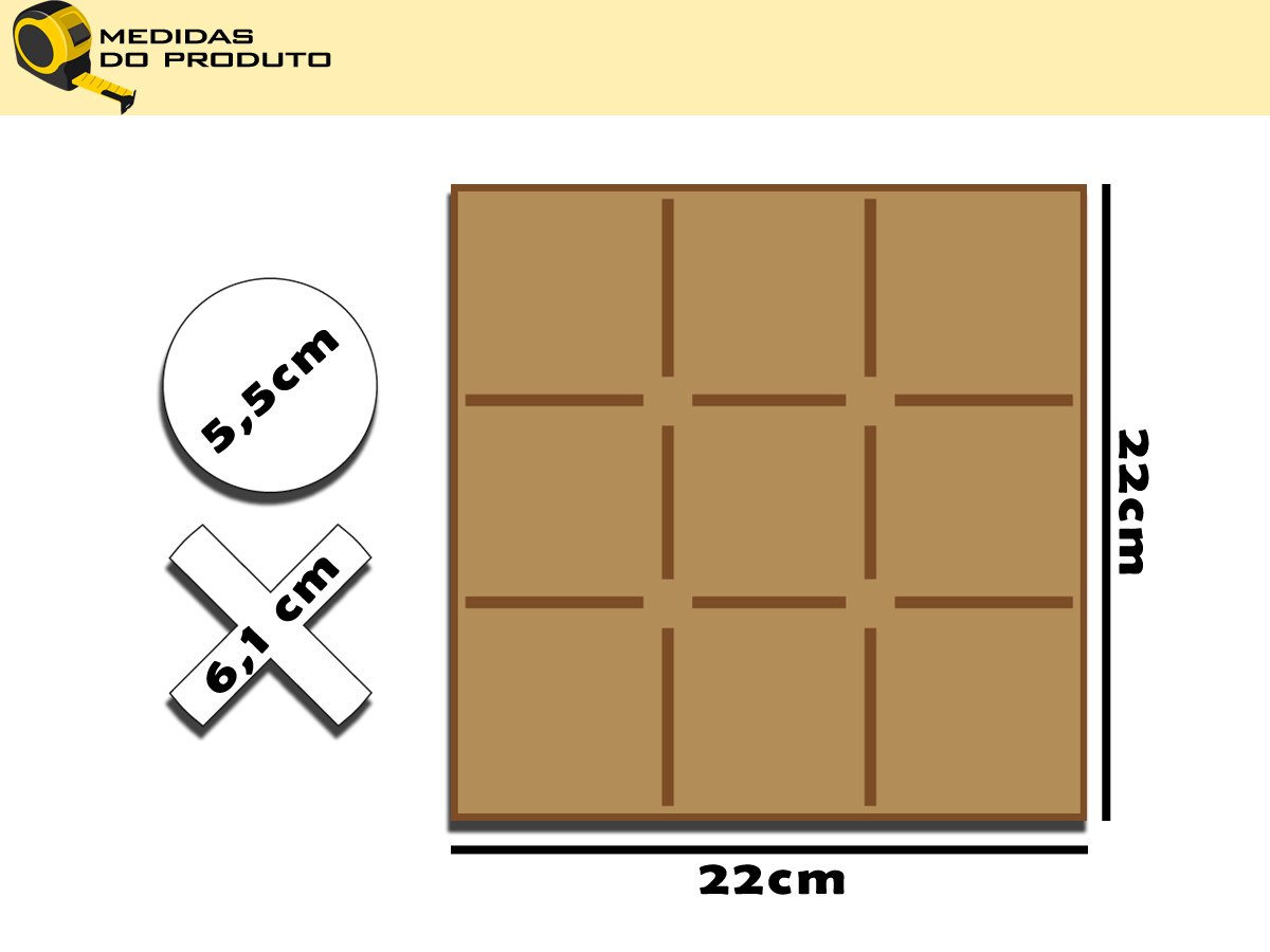 Jogo da Velha Mdf Personalizado C/01 Unidade