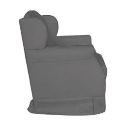 Poltrona Amamentação Cadeira Reforçada Balanço Puff Suede:cinza - 8