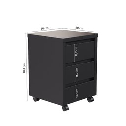 Gaveteiro Modular com Rodizio Ficus CabeCasa MadeiraMadeira - 3