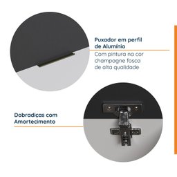 Armário Aéreo Porta Basculante 80cm Puxador 150cm Ipanema CabeCasa MadeiraMadeira - 11