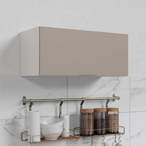 Armário Aéreo Porta Basculante 80cm Puxador 150cm Ipanema CabeCasa MadeiraOriginals