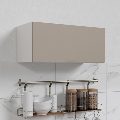 Armário Aéreo Porta Basculante 80cm Puxador 150cm Ipanema CabeCasa MadeiraOriginals