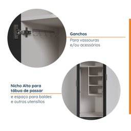 Armário Multiuso 2 Portas 70cm com Rodapé Ipanema CabeCasa MadeiraMadeira - 10