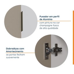 Armário Multiuso 2 Portas 70cm com Rodapé Ipanema Cabecasa Madeiramadeira - 9
