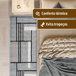 1 Tapete Quarto Beira Cama Passadeira 57x180 Js Re Nap M52 - 4