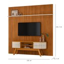 Ver imagem 2 de Painel Piso Teto New Guaporé com Rack Bancada Valência New Laguna Cinamomo Off White - Madetec