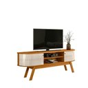 Ver imagem 5 de Painel Piso Teto New Guaporé com Rack Bancada Valência New Laguna Cinamomo Off White - Madetec