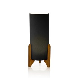 Luminária de Chão Vitória Decoração Cúpula Suede Preto - 2