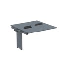 Ver imagem 1 de Complemento de Mesa Plataforma para Coworking para 2 Péssoas 120x120 120cm Industrial Grafito Cinza
