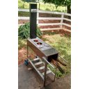 Ver imagem 3 de Fogão a Lenha Inox Portátil Standart Com Chapa de Ferro Fundido Três Furos LOJA DE CHURRASQUEIRA FL-