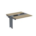 Ver imagem 1 de Complemento de Mesa Plataforma para Coworking para 2 Péssoas 120x120 120cm Industrial Noce Naturalle e Grafito Marrom/Marromle