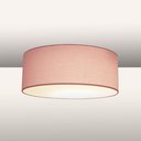 Ver imagem 1 de Luminária Plafon Redondo Cúpula em Tecido 40x15:rosa5939