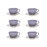 Conjunto de Xícara de Chá com Pires 06 Peças Lilac Oxford - 1