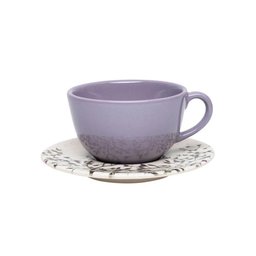 Conjunto de Xícara de Chá com Pires 06 Peças Lilac Oxford - 4