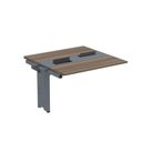 Ver imagem 1 de Complemento de Mesa Plataforma para Coworking para 2 Péssoas 120x120 120cm Industrial Walnut e Grafito Marrom