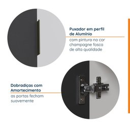 Armário Multiuso 2 Portas 70cm sem Rodapé Ipanema CabeCasa MadeiraMadeira - 8