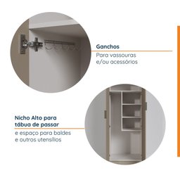 Armário Multiuso 2 Portas 70cm sem Rodapé Ipanema CabeCasa MadeiraMadeira - 9