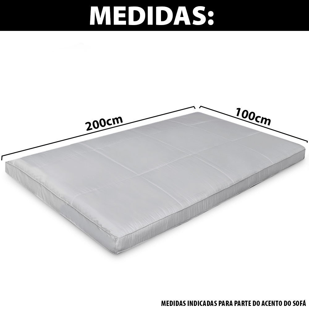 Pillow Top para Sofá Retrátil e Reclinável Almofada 200x100cm Bf Colchões - 7