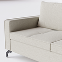 Ver imagem 4 de Sofá 3 Lugares Living Fixo Viena com Chaise 2,40m em Linho:bege Mesclado