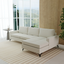 Ver imagem 2 de Sofá 3 Lugares Living Fixo Viena com Chaise 2,40m em Linho:bege Mesclado