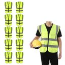 Ver imagem 1 de Colete Sinalizador Refletivo Faixa Kit 10 Unidades Trabalho EPI Blusao Fluorescente Fiscalizaçao Obr