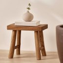 Ver imagem 2 de Banco em Madeira Decorativo Pequeno Estilo Rustico Natural
