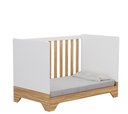 Ver imagem 4 de Berço Estilo Americano Popy - Moveis Peroba Amendoa/branco