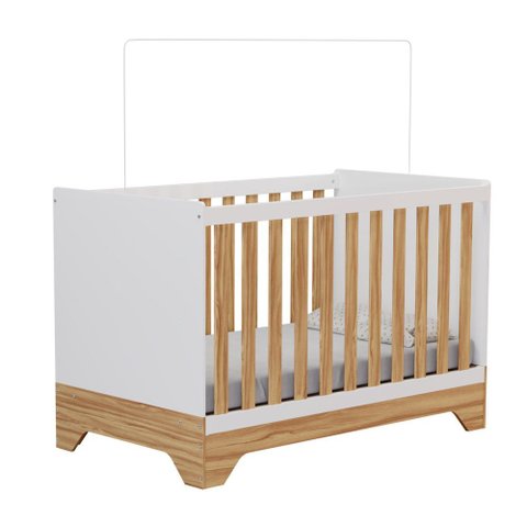 Berço Estilo Americano Popy - Moveis Peroba Amendoa/branco