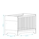 Ver imagem 2 de Berço Estilo Americano Popy - Moveis Peroba Amendoa/branco