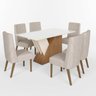 Conjunto Sala de Jantar Mesa Tampo Mdf e Vidro 6 Cadeiras Jéssica Espresso Móveis - 2