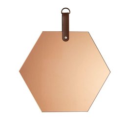 Espelho Hexágono em Vidro Cobre 25x25 Cm D´rossi - 1