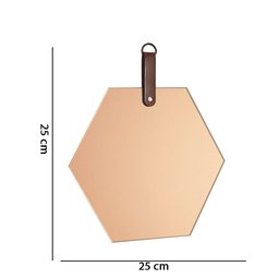 Espelho Hexágono em Vidro Cobre 25x25 Cm D´rossi - 2