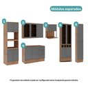 Ver imagem 2 de Cozinha Completa com Balcão Milla Focus Plus 16 Portas 3 Gavetas MDF MDP 320cm Nogal com Cinza