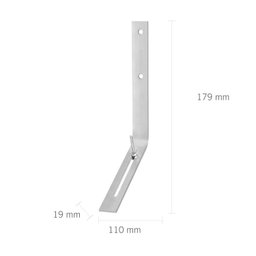 Suporte Prolongador Reto de Calha 19x179mm - 4