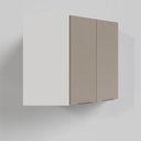 Ver imagem 7 de Armário Aéreo Planejado de Canto Oblíquo Ipanema CabeCasa MadeiraOriginals Bege/Fendi Trama/Branco