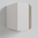Ver imagem 6 de Armário Aéreo Planejado de Canto Oblíquo Ipanema CabeCasa MadeiraOriginals Bege/Fendi Trama/Branco