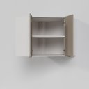Ver imagem 5 de Armário Aéreo Planejado de Canto Oblíquo Ipanema CabeCasa MadeiraOriginals Bege/Fendi Trama/Branco