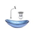 Ver imagem 2 de Kit Cuba Vidro Oval 55cm Torneira e Válvula