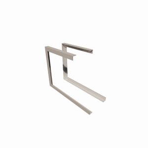 Kit 2 Suporte Prateleira Nicho Reforçada Dupla 45x30cm Cor:branco