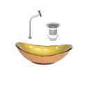 Ver imagem 2 de Kit Cuba Vidro Oval 55cm Torneira e Válvula