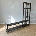 Ver imagem 5 de Rack para TV Slim Linea 55" 141.5cm com Estante 6 Prateleiras Amadeirado Artfactory Design