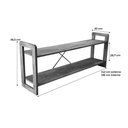 Ver imagem 4 de Rack para TV Slim Linea 55" 141.5cm com Estante 6 Prateleiras Amadeirado Artfactory Design