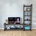 Ver imagem 2 de Rack para TV Slim Linea 55" 141.5cm com Estante 6 Prateleiras Amadeirado Artfactory Design
