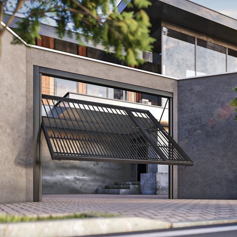 Portão Contrapeso de Aço com Grade Tubolar 220x285 Req: 12