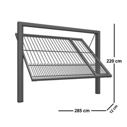 Portão Contrapeso de Aço com Grade Tubolar 220x285 Req: 12 - 4