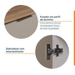 Balcão 1 Porta 40cm com Tampo com Rodapé Puxador 150cm Ipanema CabeCasa MadeiraMadeira - 10