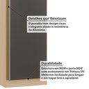 Ver imagem 3 de Guarda Roupa Sapateira Solteiro Mônaco 1 Porta de Bater sem Gavetas MDP Carvalho-Graff Luciane