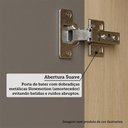 Ver imagem 2 de Guarda Roupa Sapateira Solteiro Mônaco 1 Porta de Bater sem Gavetas MDP Carvalho-Graff Luciane
