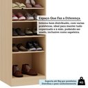Ver imagem 4 de Guarda Roupa Sapateira Solteiro Mônaco 1 Porta de Bater sem Gavetas MDP Carvalho-Graff Luciane