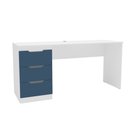 Ver imagem 2 de Mesa para Escritório Madri 3 Gavetas Azul/branco - Politorno